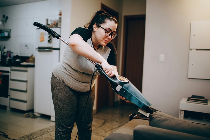 vacuuming furniture without floor damage